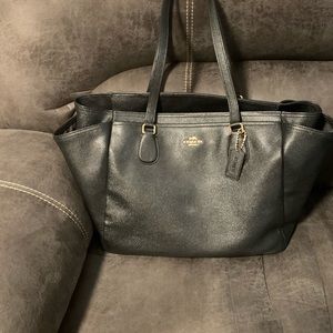 Coach black diaper bag